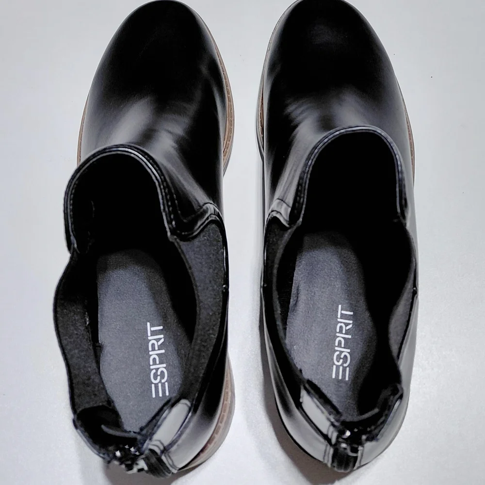 ESPRIT Women's Skylar Black Slip On Round Toe  Ankle Boot Size 8.5M